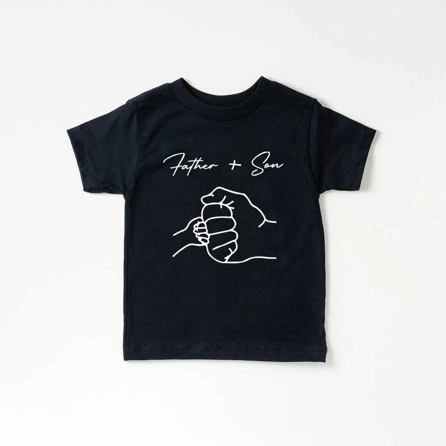 Father and Son Printed Matching Clothes Cotton Dad T-shirt Baby Bodysuit Perfect Gift for Father's Day Family Clothes 3