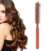 Roller Beard Comb New Hairbrush Small Styling Hair Brush Round Curling Roller Hairbrush Home Use 1