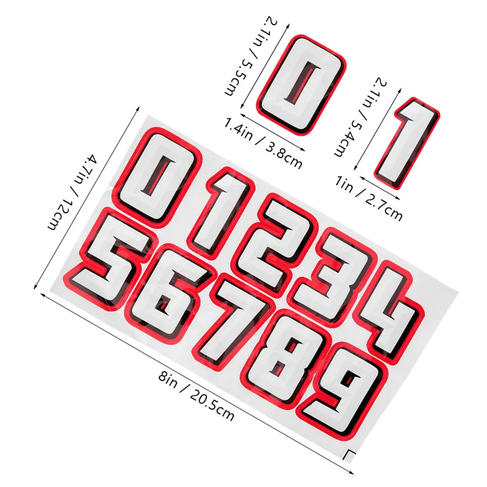 2세트 숫자 스티커 자체 접착식 플라스틱 축구 야구 데칼 스포츠 훈련 대회 라벨
