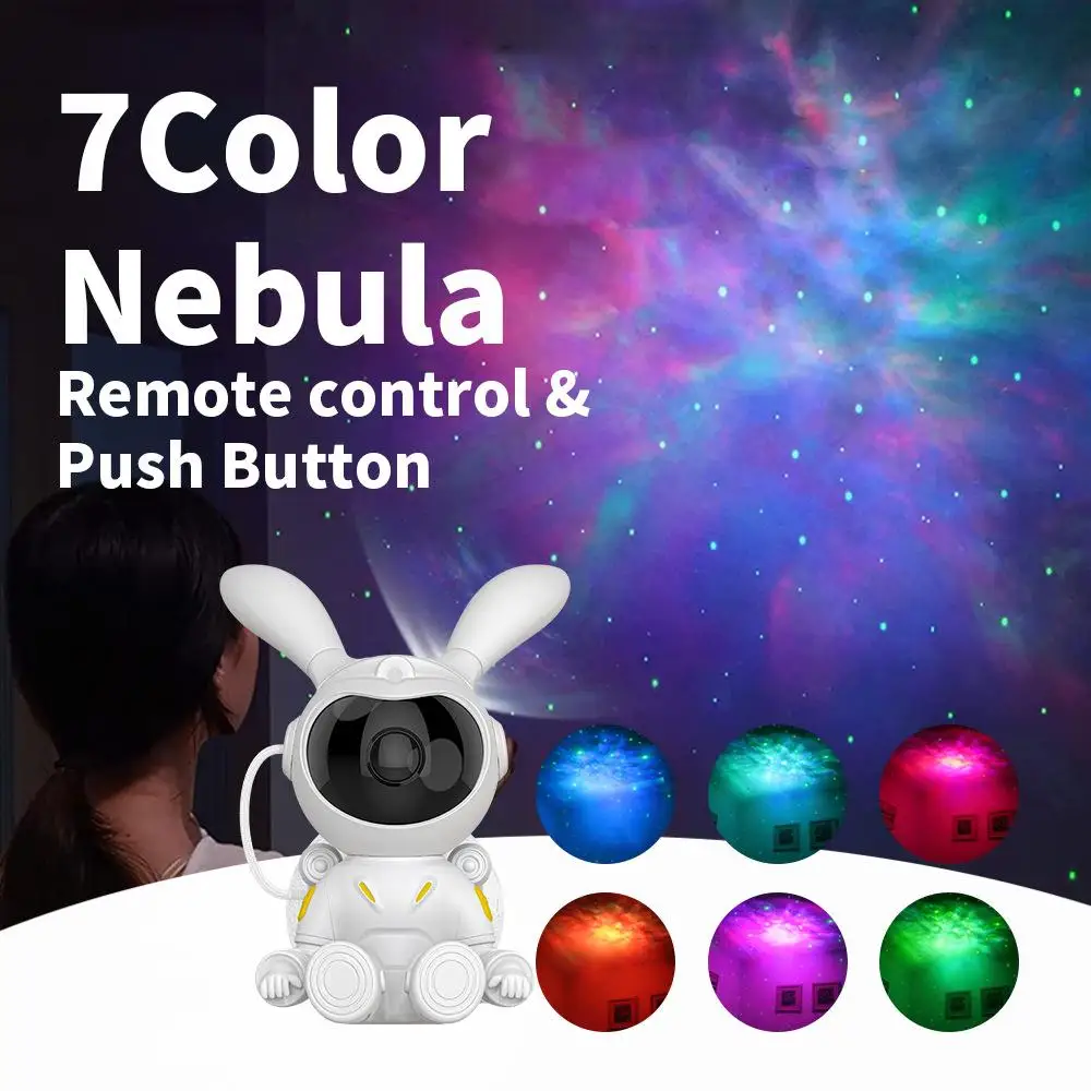 

Space Rabbit Starry Sky Projection Lamp Starry Atmosphere Home Decor