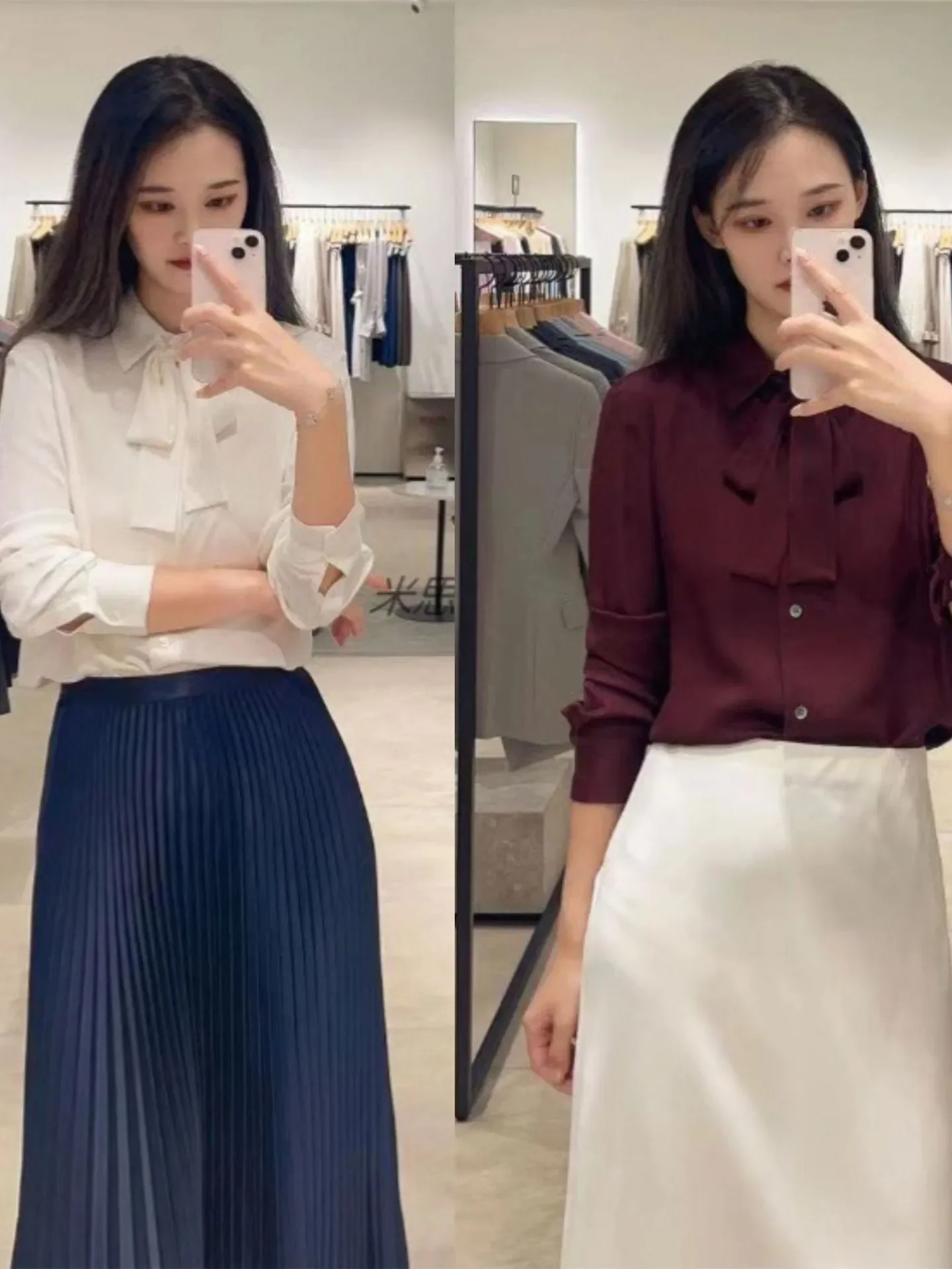 

Shirt for Ladies 2023 New Ribbon Turn-Down Collar Single Breasted Slim Commuter Long Sleeve Long Sleeve Blouse