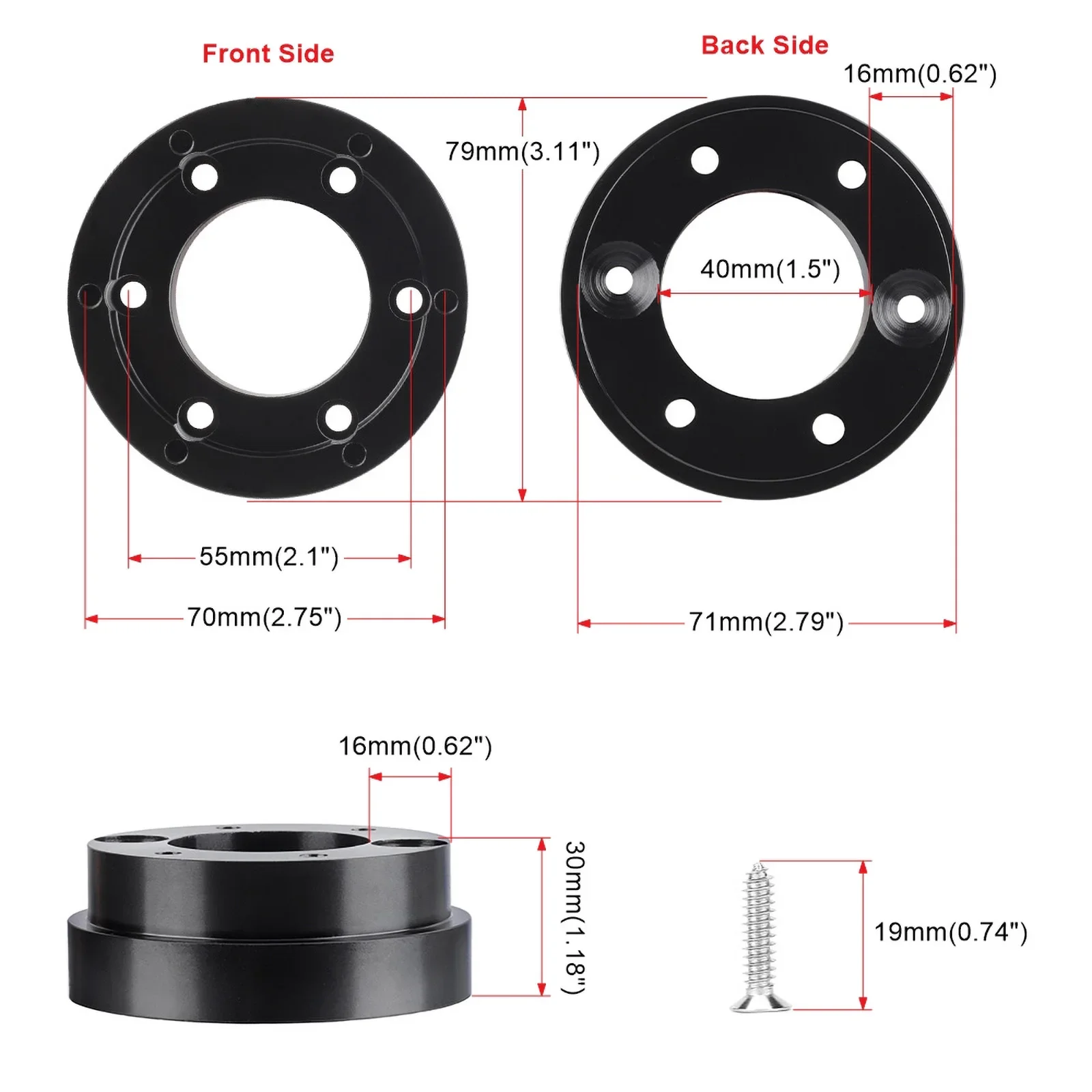 로지텍 G29 G920 G923 자동 스포츠 드리프트 스티어링 휠 350mm 14인치 어댑터 플레이트 포함 70mm PCD 레이싱 게임용 CNSPEED