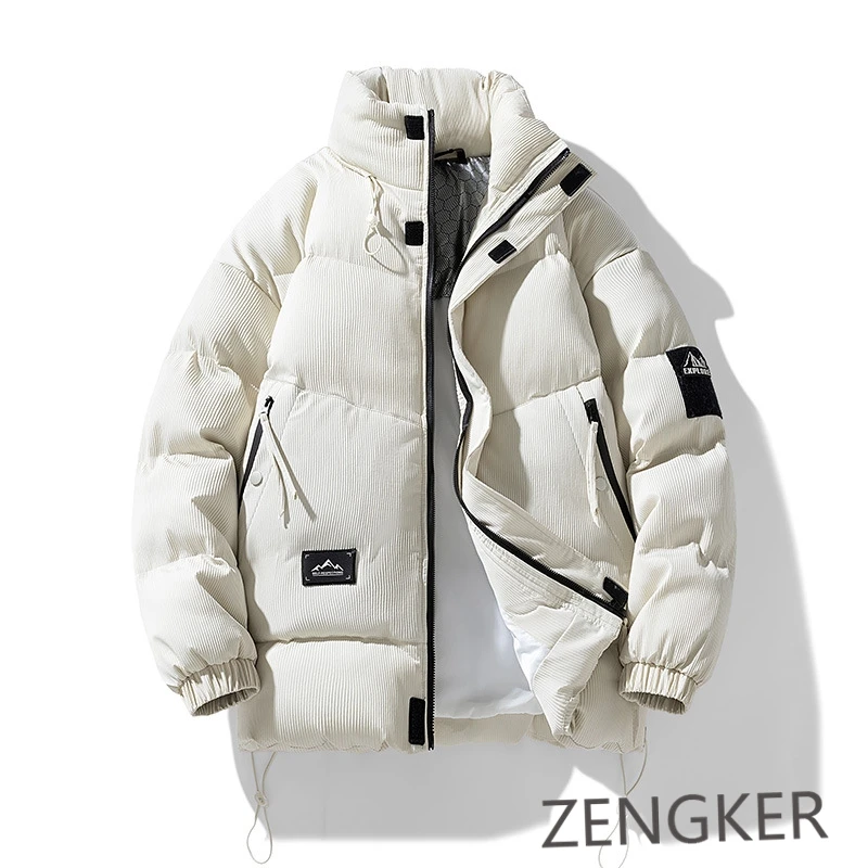 winter warm stand up collar men casual cotton clothes trendy outdoor sports bread clothes plus size 140kg 8xl