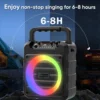 Karaoke Machine with 2 Wireless Karaoke Microphones, Portable Bluetooth Speaker Home Karaoke System with RGB Colorful Light 2