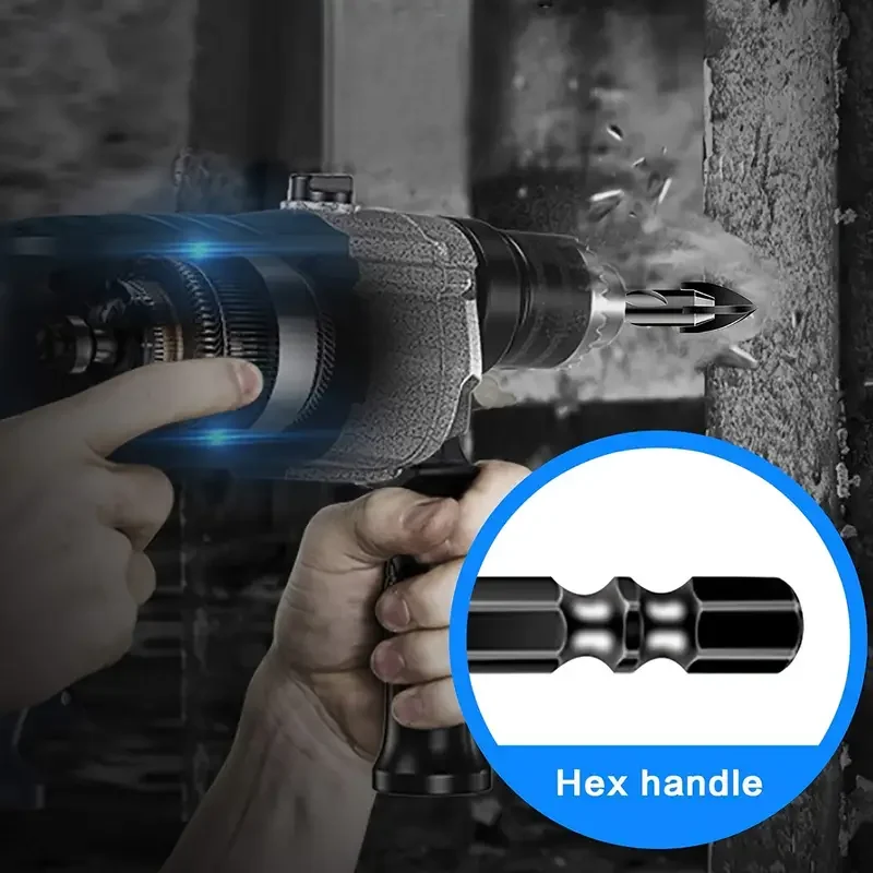 Kreuz Hex Bohrer Set Für Beton Porzellan Fliesen Glas Metall Professionelle Multifunktions Bohrer Bits Kit Werkzeuge Hartmetall Bohrer – Detail 8