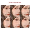 New 6 Colors Blush Makeup Palette Mineral Powder Red Rouge Lasting Natural Cream Cheek Tint Orange Peach Pink Blush Cosmetic 3