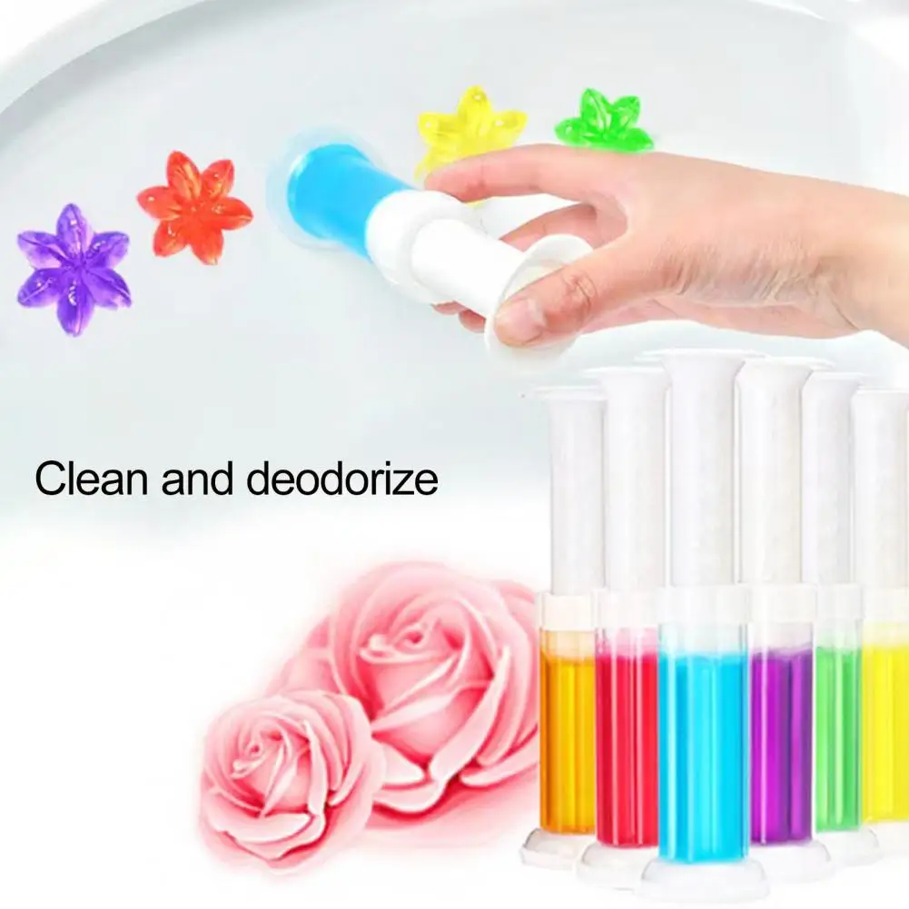 75G Toilet Deodorant Gel Flower Shape Toilet Cleaner Effective Odor Prevention Freshener Stamp Deodorizing For Bathroom