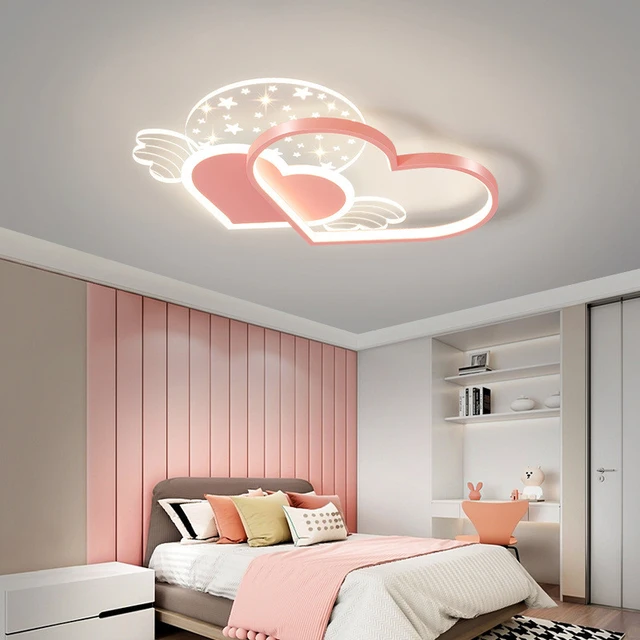 Luz de techo moderna para habitación de niños, luz de estrella para  habitación de niños, luces lindas para dormitorio de niñas, niños y bebés -  AliExpress