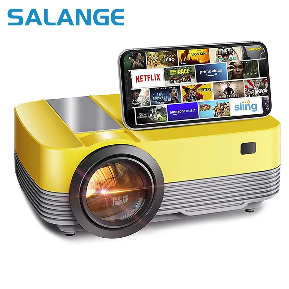 

New Q6S Video Projector for Movie Home Cinema Full HD 1080P Supported Airplay Movie Beamer Wifi Android 10 TV BOX optional