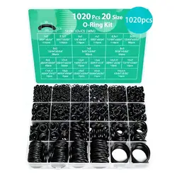 Red Silicone O - Ring Assortment Set - High Temperature & Oil Resistant Rubber Sealing Washers for Plumbing & Automotive Applications (225/351 Pieces) (A)