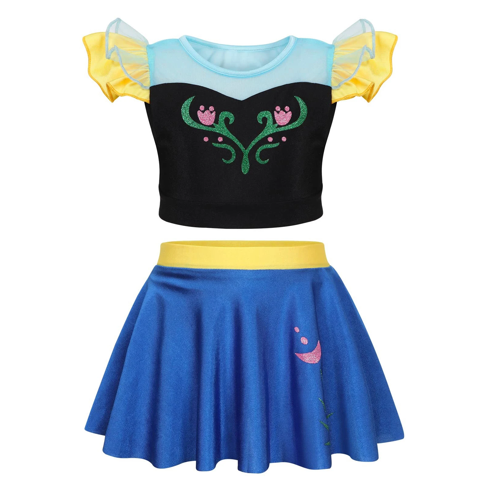 Swimwear Baby Girls Mirabel Isabella Separate Swimsuit Kids Princess Elsa Anna Mermaid Two-pieces Bathing Suit Outfits Beachwear Children Swimwear