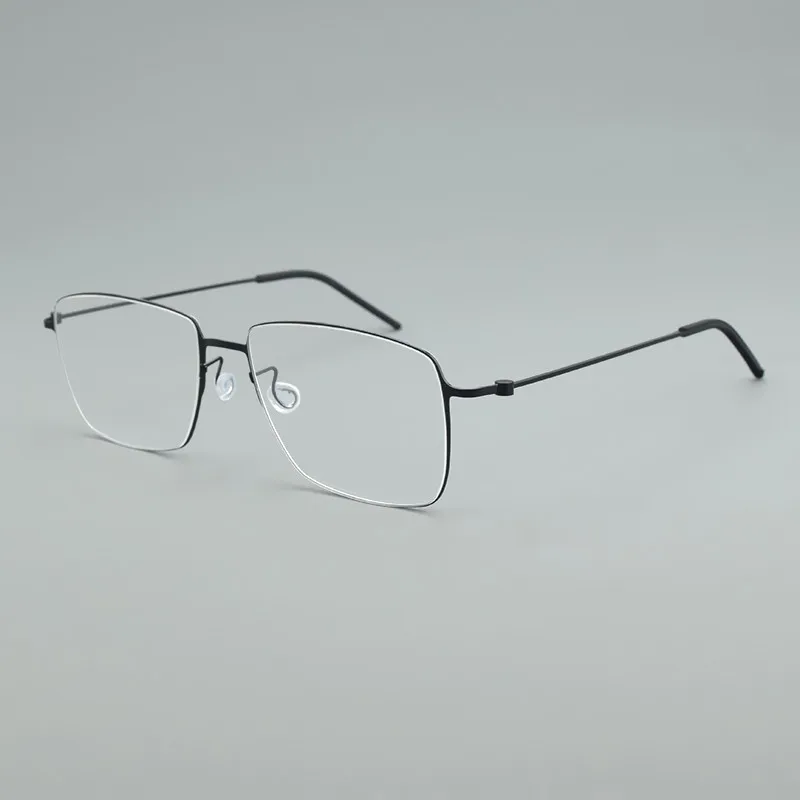 Brillen gestell aus reinem Titan für Männer Frauen 5508 Vintage quadratische Myopie Brillen fassungen 2024 optische koreanische Brillen – Detail 10