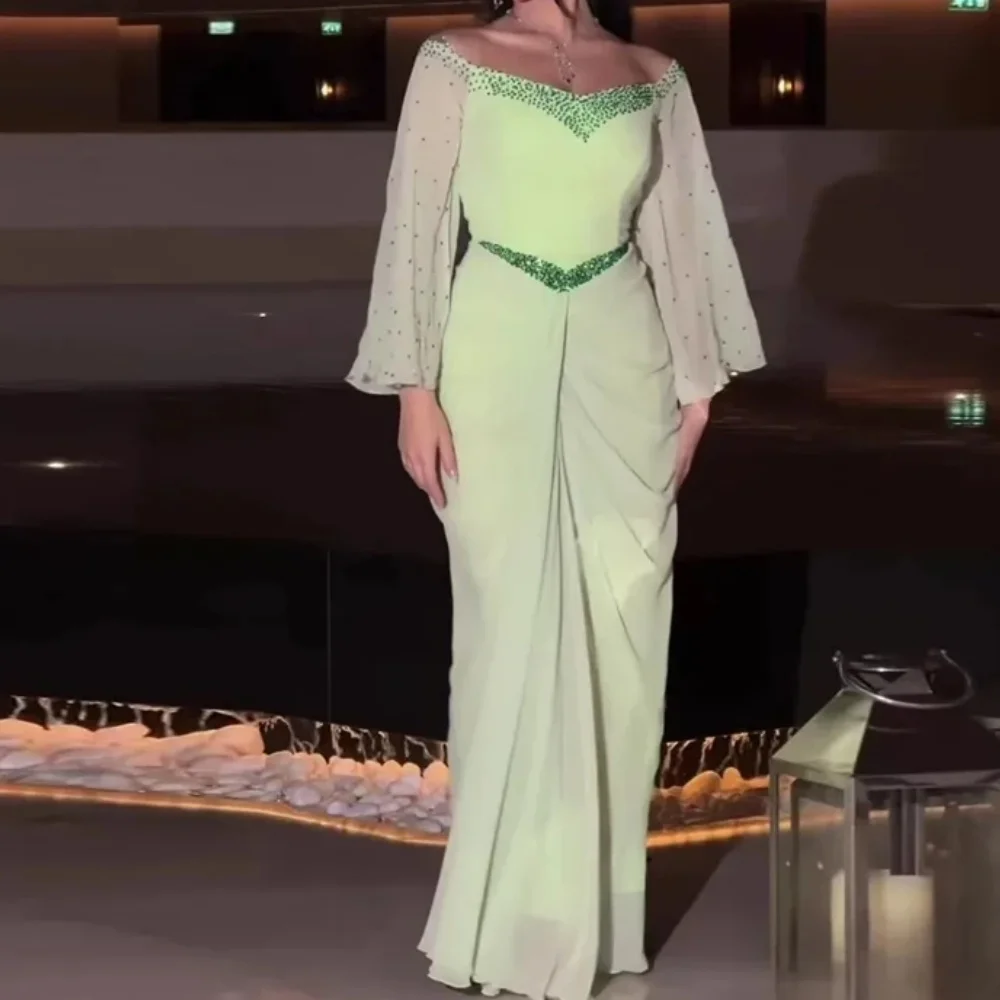 

Женское элегантное и красивое роскошное платье в пол Muloong без бретелек для выпускного вечера