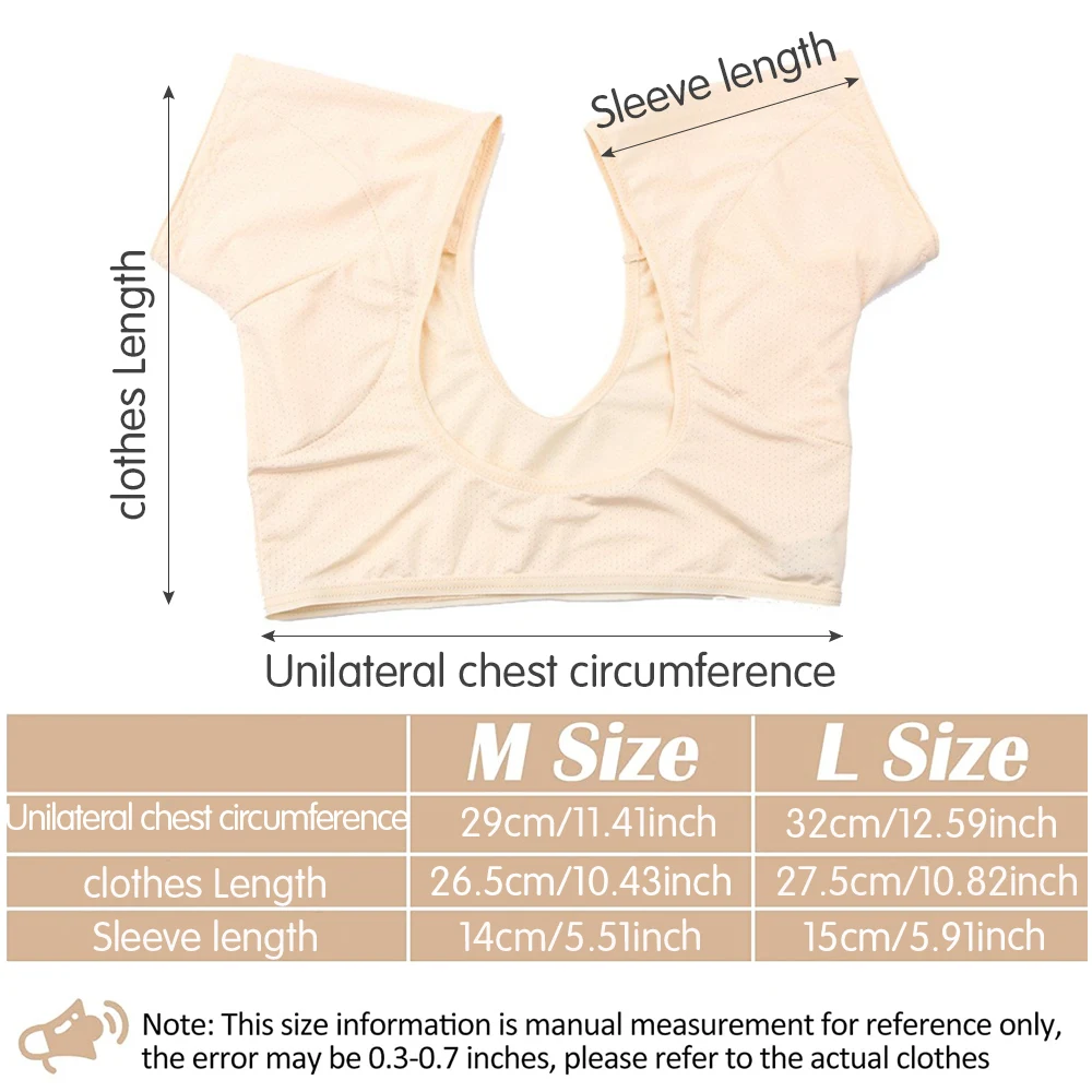 T-shirt Shape Sweat Pads Reusable Washable Underarm Armpit Sweat Pads Perfume Absorbing Breathable Soft Elastic Washable Dress underarm sweat pads