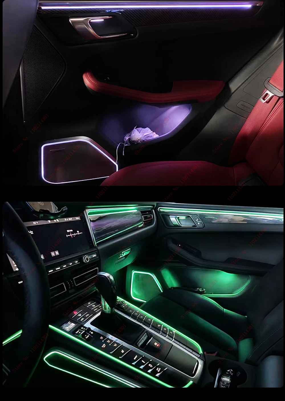 Porsche Macan 64 Colors Ambient Light - Interior Lighting Upgrade