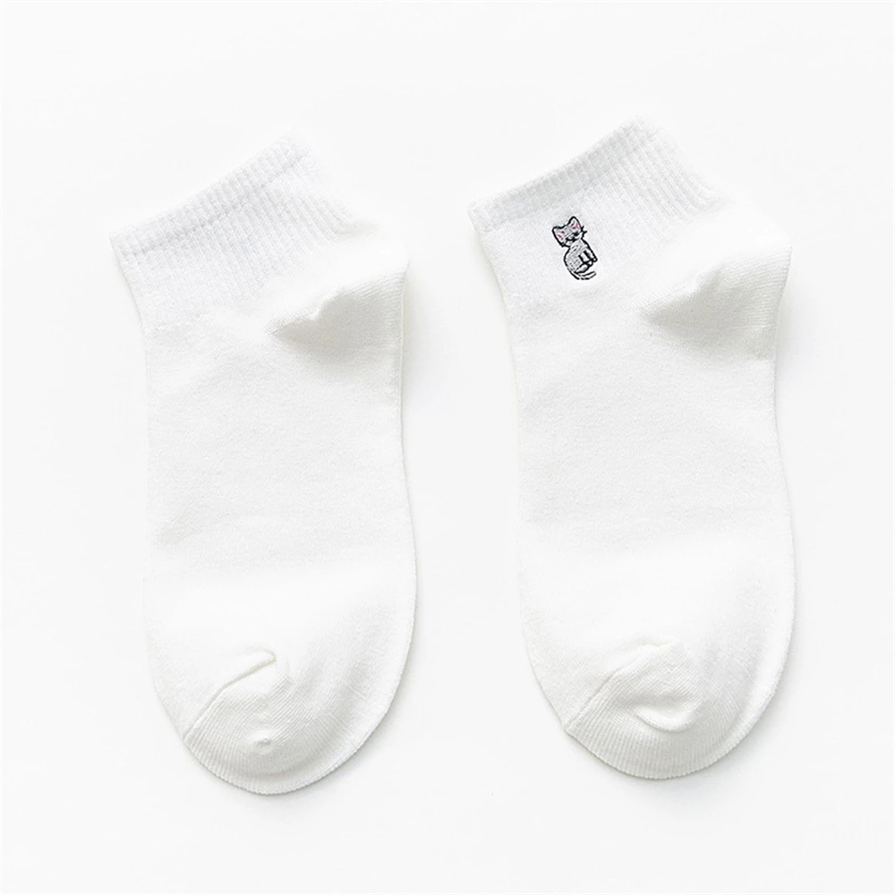 Neue Frauen niedliche Stickerei Bär Hund Eule Katze Vogel Kaninchen Schaf Süßigkeiten Farbe lustige Socken Kawaii Knöchel Sokken Drops hip – Detail 19