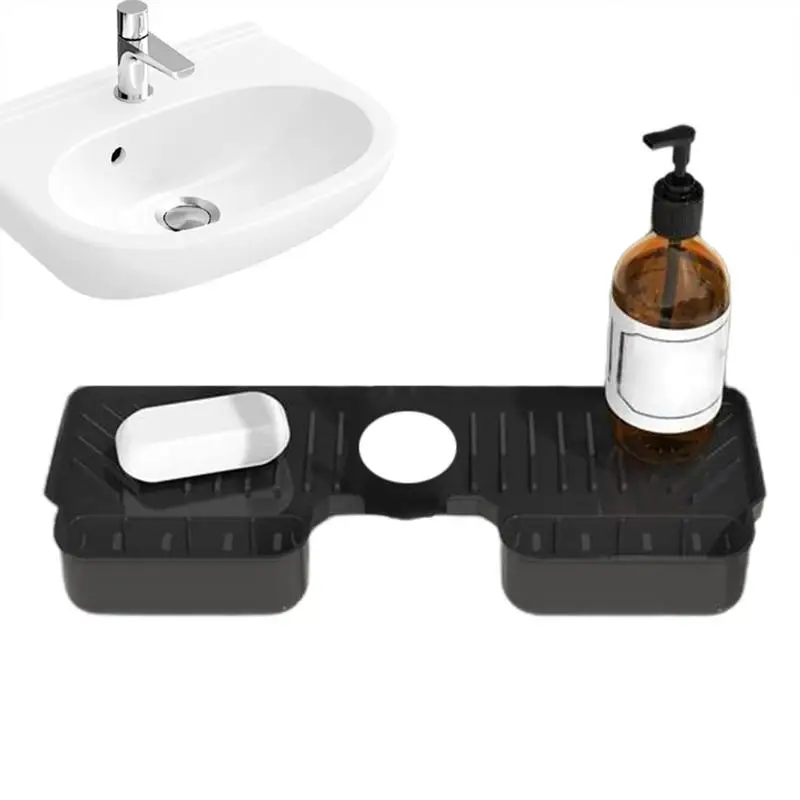 Silicone Drain Pad Faucet Splash Guard Mat Large Waterproof Sink Splash Pad AntiSlip Countertop Protector For Bath Kitchen Tools