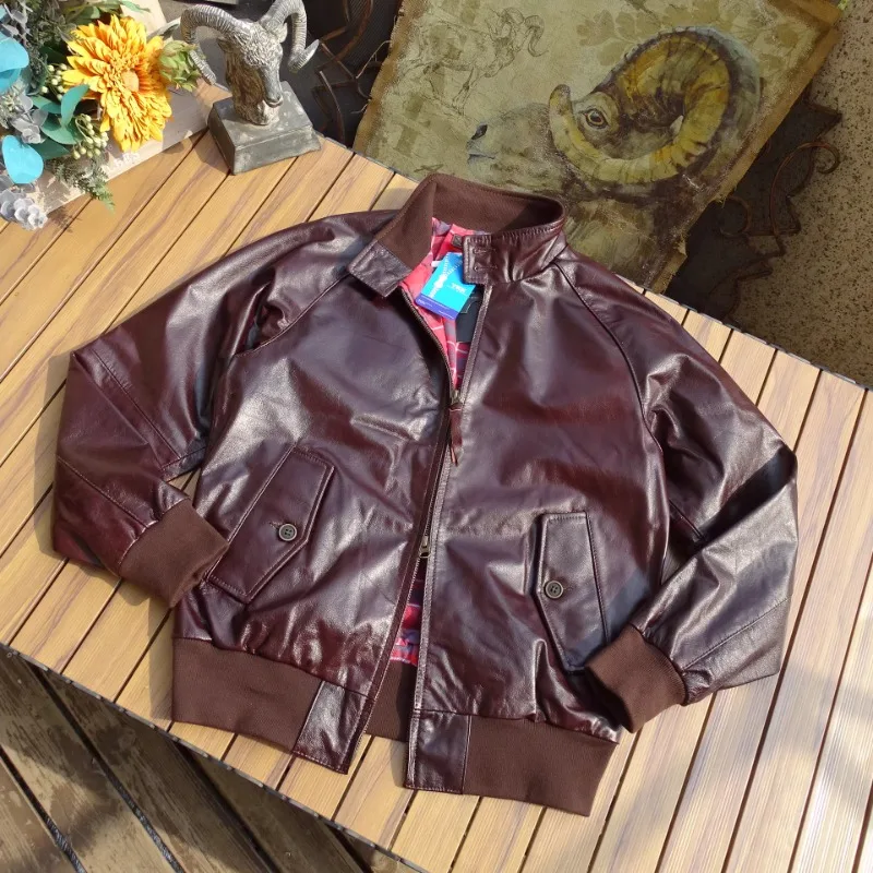 

Spring and Autumn Clothes Man Genuine Leather Real Natural Cowhide Jacket G9 Male Casual Jacket for Weight 100kgs Plus Big Size