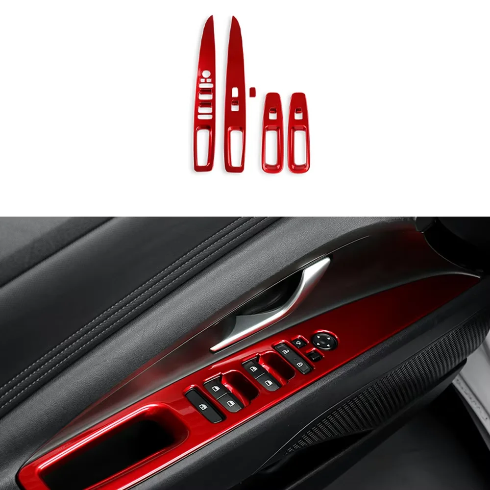 LHD/RHD Für Hyundai Elantra CN7/CN7 N Auto-Tuning Carbonfaser-Fensterknopf-Abdeckung Zierleiste Innenraum-Zubehör – Detail 20
