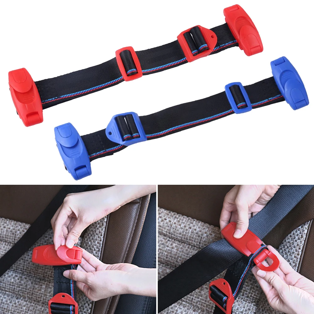 

1Pc Child Seats Belt Adjuster Blue/Red Car Baby Kid Seats Safety Belt Clip Buckle Seatbelt Shoulder Neck Strap Adjuster