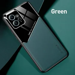 Shockproof Protective Phone Case with Magnetic Holder for Redmi Note 12S 4G (Green)