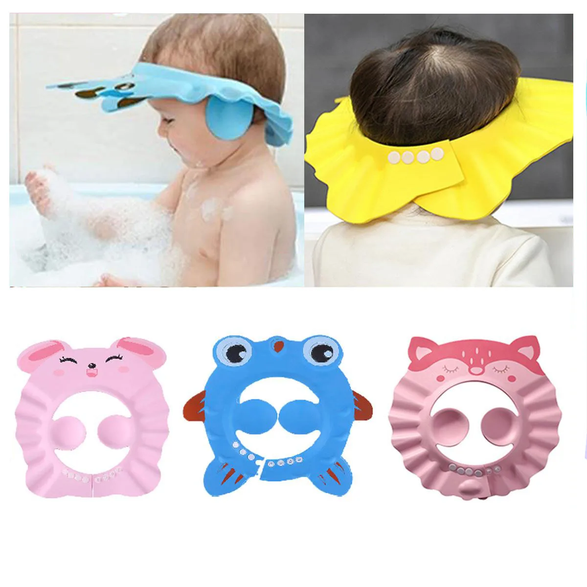 Shower Cap Baby Eyes-Protected Ears-Protected Infant Bathing Protection Hat Baby Hair Washing,hair wash hat,shampoo shower cap