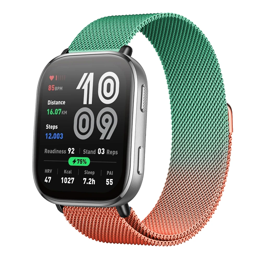 Magnetic Metal Mesh Smartwatch Wristband - 22mm Strap Bracelet