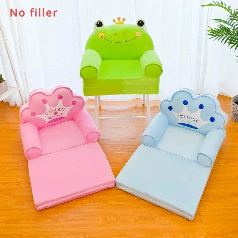 Foldable Kids Sofa Cover Backrest Armchair Creative 2 in 1 Folding Kids Chair Children Cartoon Sofa Infantil Without Filler baby sofa seat cover sofa support seat cover foldable baby chair