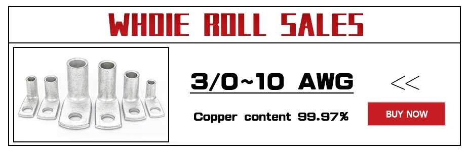 Description Picture 2 of itemOT 5A~600A Ring or Round Copper Crimp Terminales M6 M8 M10 M12 Lug Cable connector For Wire electrical switch connection cable