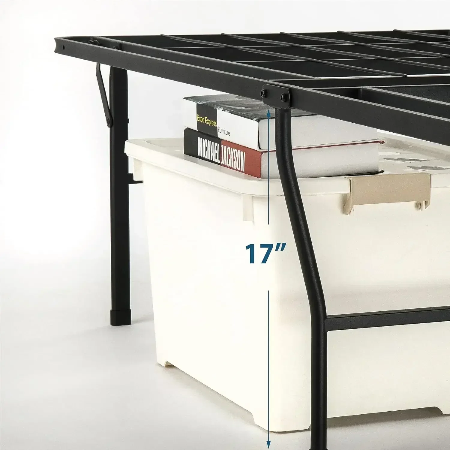 Queen Size Heavy Duty Mattress Foundation / 18 Inch Metal Platform Bed Frame, No Box Spring Needed, Sturdy Steel Frame 4