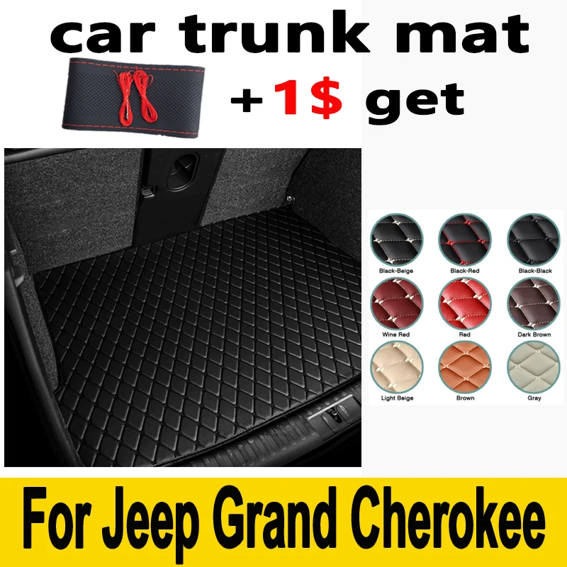 

Коврик для багажника автомобиля на заказ для Jeep Grand Cherokee 2011, 2012, 2013, 2014, 2015, 2016, 2017, автомобильные коврики из искусственной кожи, подкладка для груза