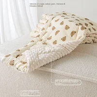 Coussin de siège de poussette pour bébé, ours de dessin animé, en coton doux, coussin de siège de voiture pour nouveau-né, tapis de matelas pour poussette pour bébé, accessoires de landau pour enfant 3