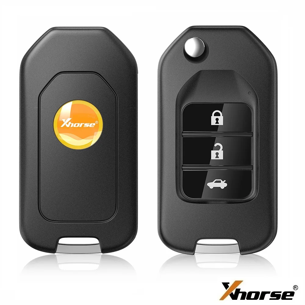 For Honda Xhorse Wireless Universal Remote Key With 3 Buttons XNHO00EN 12v universal automatic keyless entry system car start and stop buttons keychain kit central door lock with remote control