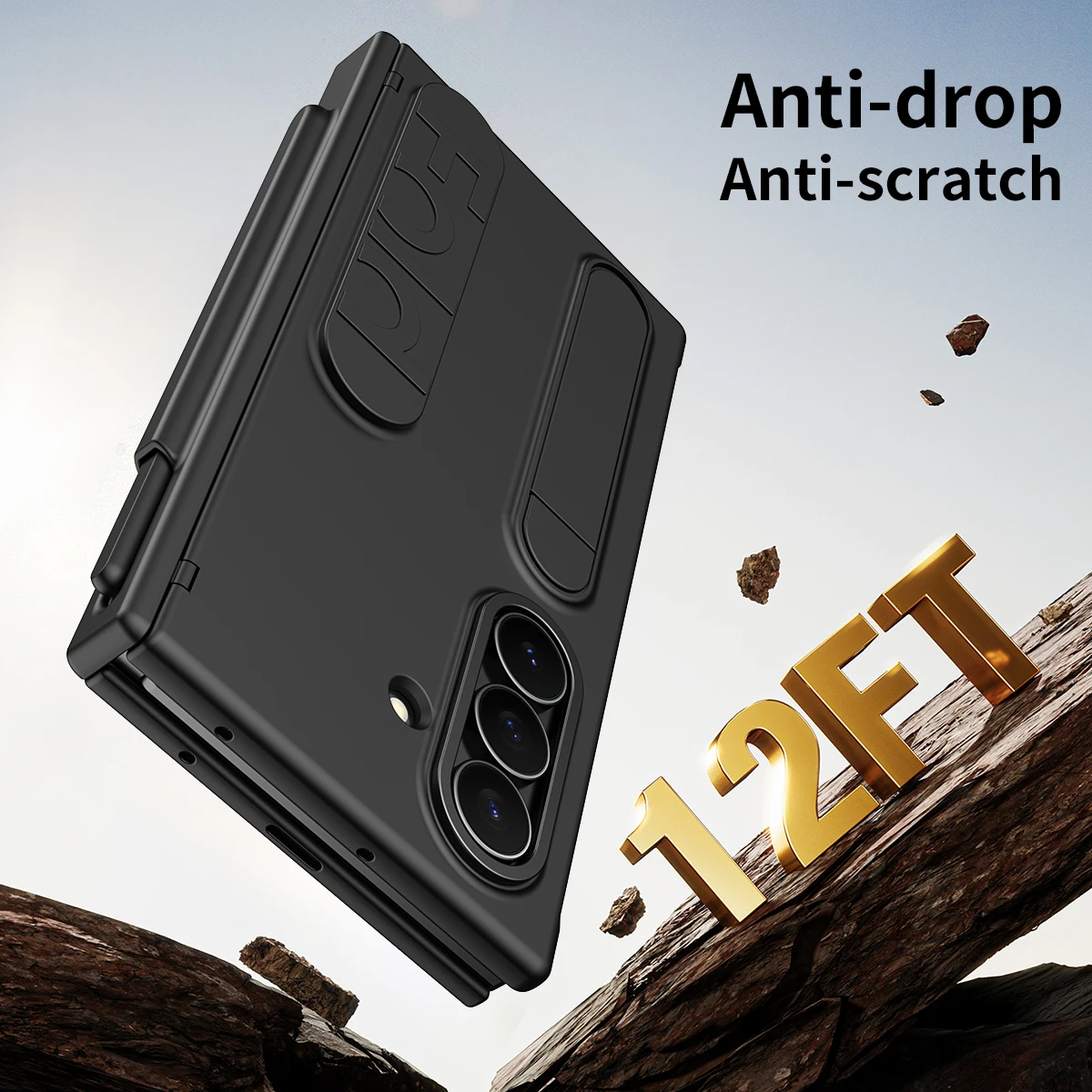 Enhanced Protective Hard Case with Wrist Strap and Stand