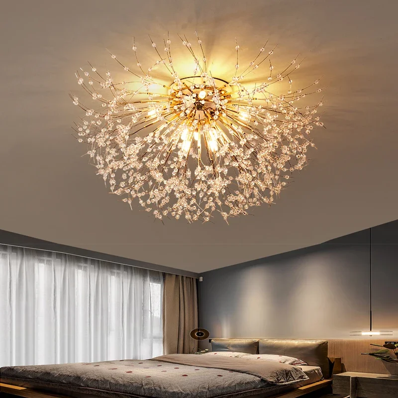 

Dandelion Crystal Chandelier Nordic Modern Living room Dining Room Bedroom Ceiling Light Room Light Fireball Decorative Light