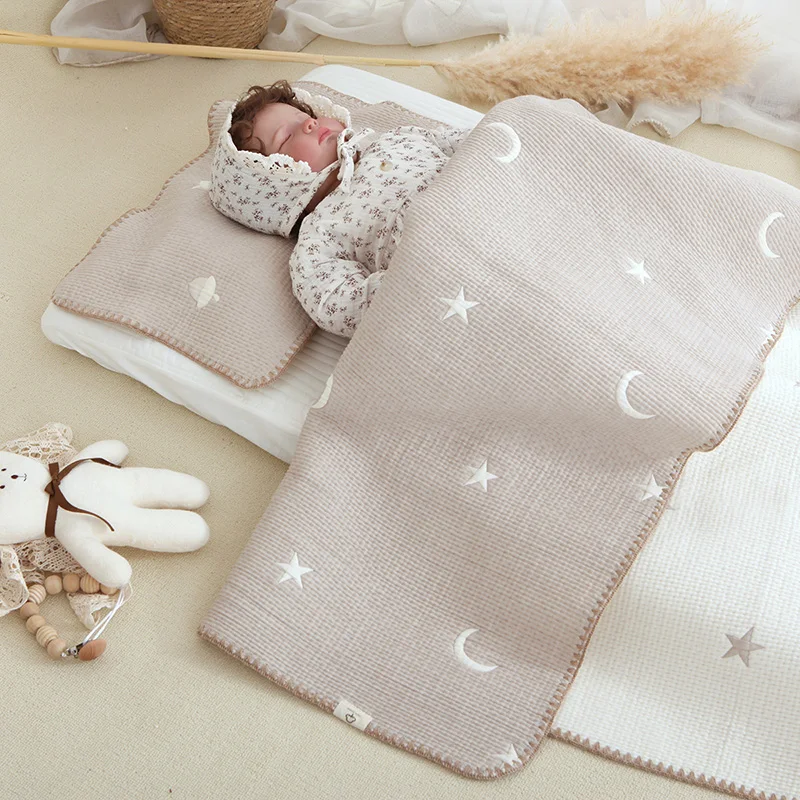 Baby Blanket Bows Bear Moon Star Sleeping Bedding Pillow Towels Multi-Functional Swaddle Blankets Newborn Nap Quilt Infant Stuff