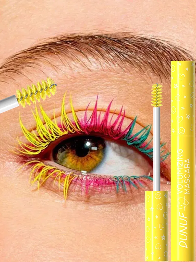 Description Picture 2 of itemYellow Slender Curly Mascara, Color Mascara Waterproof Not Easy To Smudge, Portable Fine Brush Head，Holiday Makeup