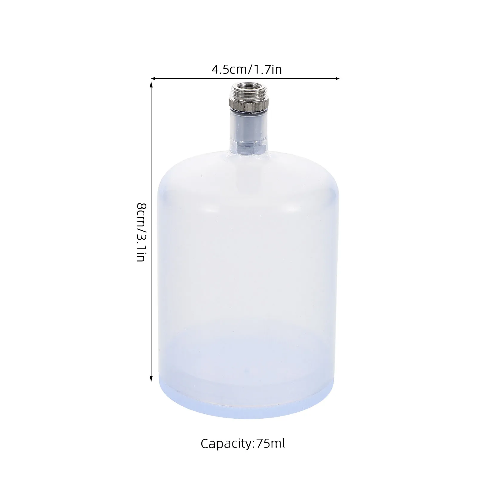 75 Ml 에어브러시 페인트 용기 견고한 구조 부드러운 작동 분리 가능한 디자인 75Ml 용량으로 일관된 색소를 제공합니다.