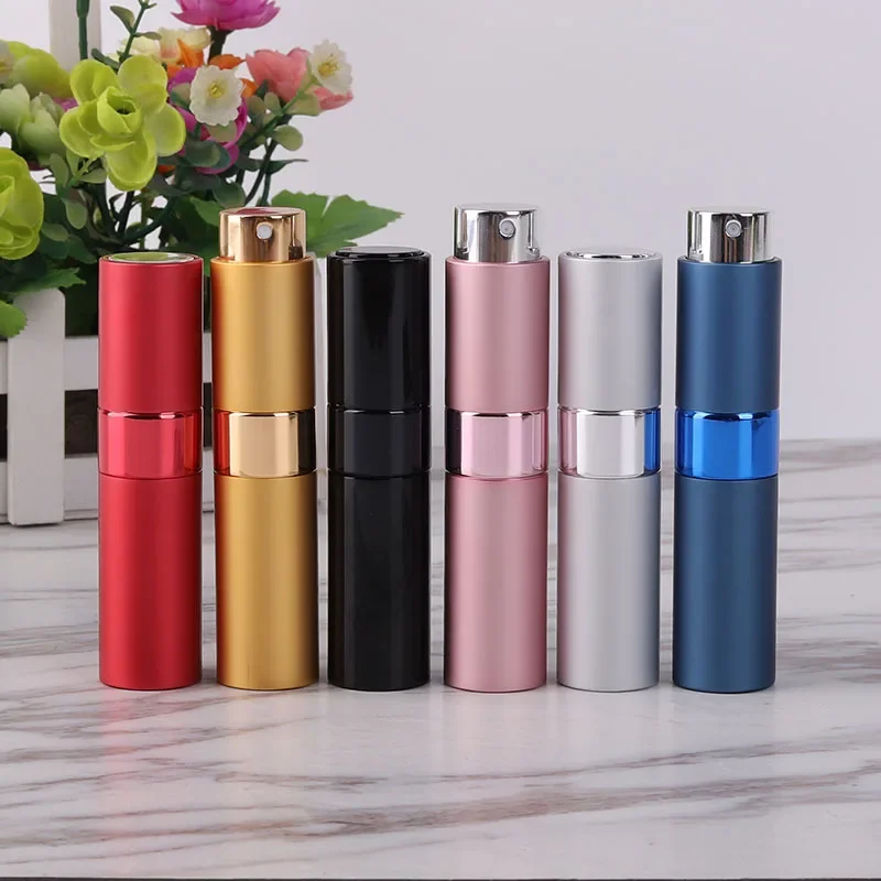 

8ml metal aluminum perfume bottle cosmetic spray bottle portable empty bottle travel sub-bottle liner glass