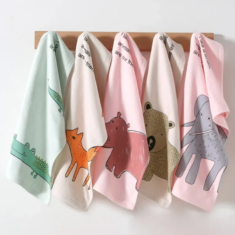 

Gauze Small Towel Cotton Face Wash Household Soft Absorbent Face Towel Cartoon Baby Cotton Towel bath
