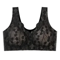 New Sexy Lace Without Steel Ring Front Buckle Thin and Seamless Pregnant Women Gather for Breastfeeding Bra Mom's Underwear 2