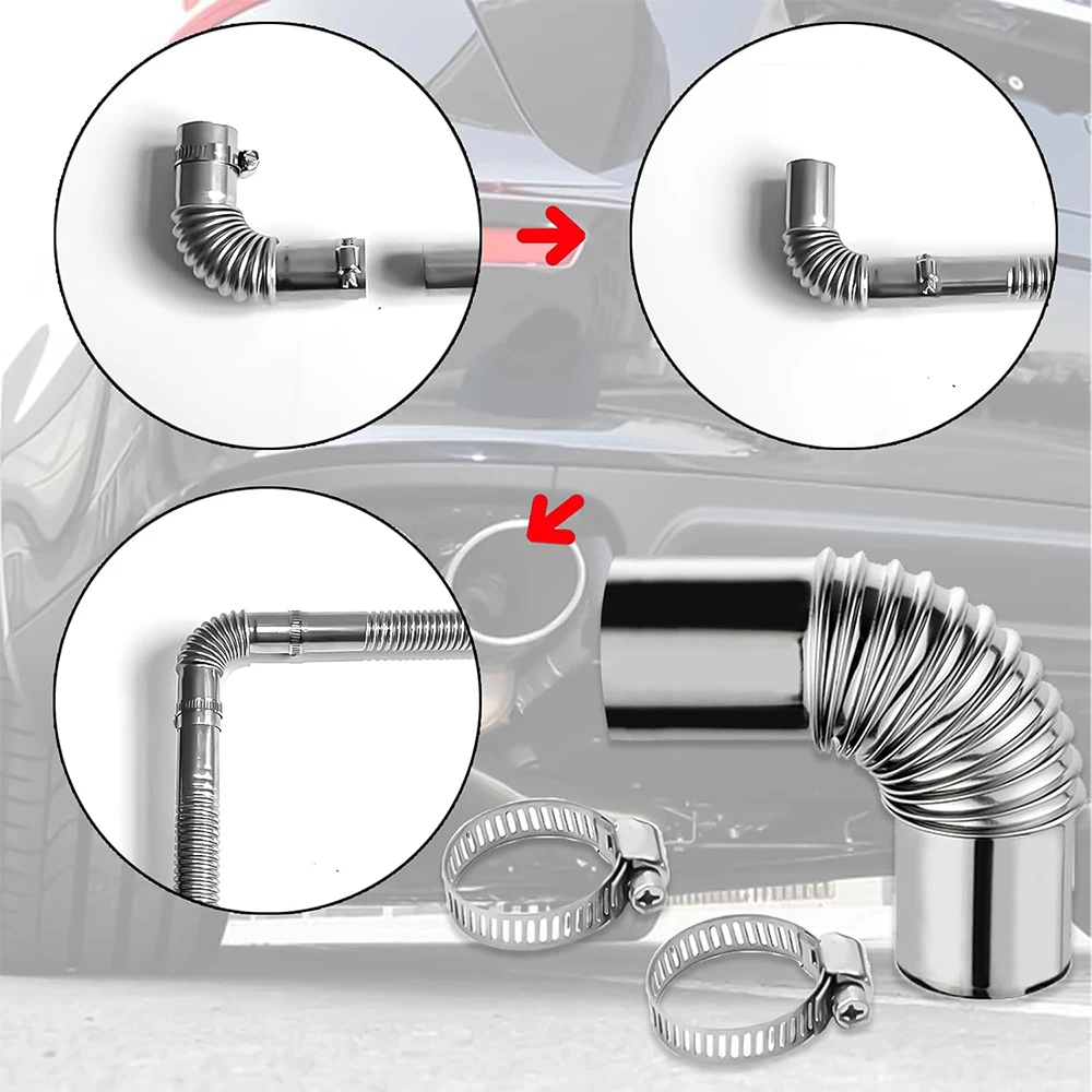 Universal Exhaust Pipe Tube Elbow Connector Set for Diesel Heater Systems