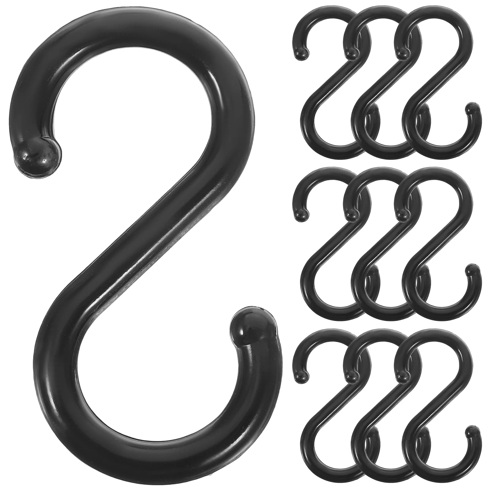 

100Pcs S-Hooks Plastic Hanger Clothes Hangers S-shaped Wardrobe Organizers Kitchen Hooks