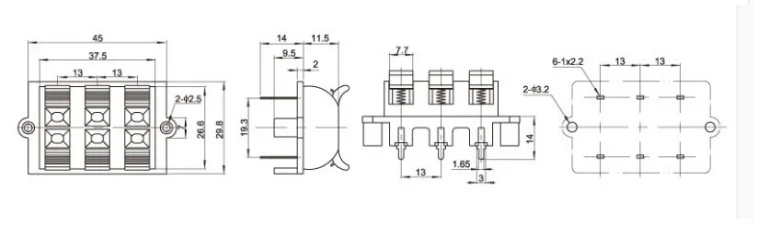 Cltgxdd 1 stücke 2 3 4 6 8 10 12 14 Positionen Stecker Terminal Push-In Jack Last Frühling audio Lautsprecher Terminals Steckdose Clip – Detail 3