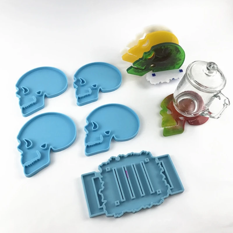 Y4QE DIY Mold Mug Pad Tray Resin Casting Mold Plaster Casting Epoxy Mould
