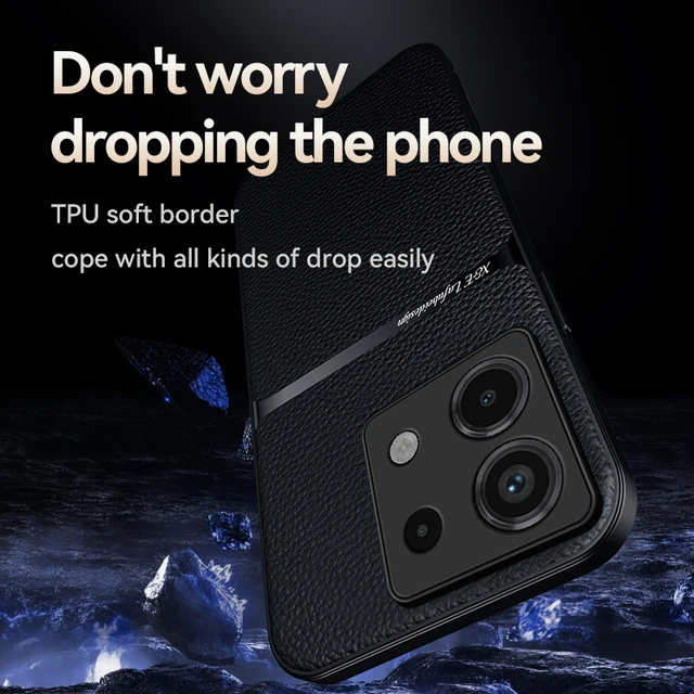 스타일리시하고 보호적인 가죽 마그네틱 케이스로 Redmi 노트 디바이스를 보호하세요.