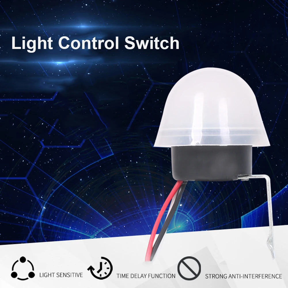 

Automatic Auto On Off Photocell street Light Switch AS-20 DC 12V AC 220V 10A Waterproof Sensitive photo switch controller