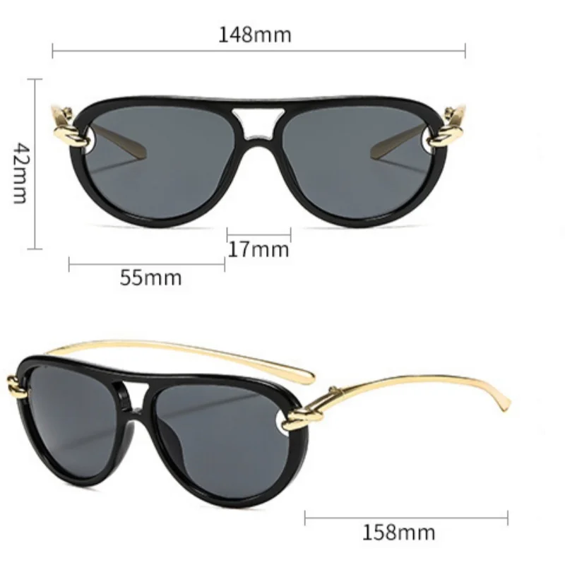 Chic Oversized Aviator Sunglasses for Everyday Style and Sun Protection