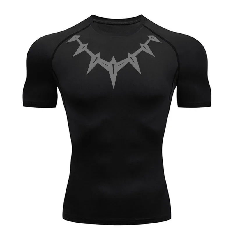 thumbnail image 1 of Camiseta de compresión de manga larga para correr, ropa deportiva para hombre, camiseta de gimnasio, culturismo, camiseta de manga corta, camiseta deportiva de verano de secado rápido, 1 of 5