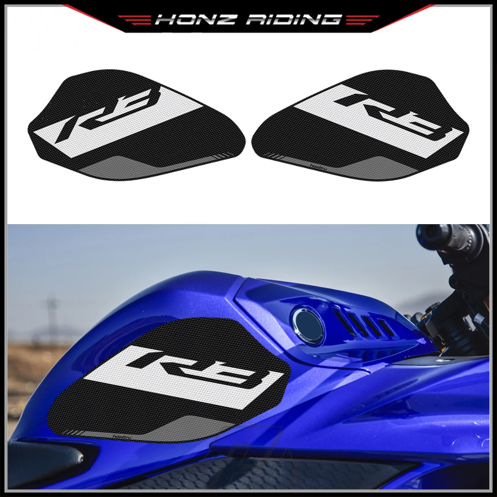 For Yamaha R3 2019-2022 Sticker Motorcycle Accessorie Side Tank Pad Protection Knee Grip Mats